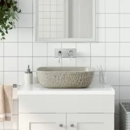 Praustuvas Ant Stalviršio, Pilkas, 48X37,5X13,5cm Keramika