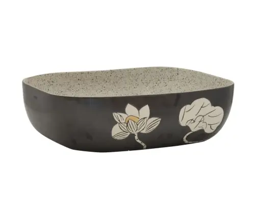 Praustuvas, Pilkas Ir Juodas, 48X37,5X13,5cm Keramika