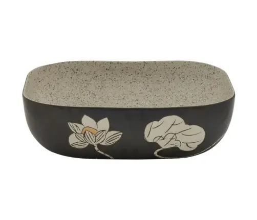 Praustuvas, Pilkas Ir Juodas, 48X37,5X13,5cm Keramika