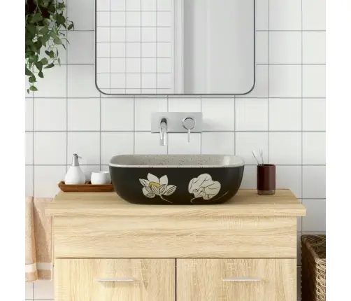 Praustuvas, Pilkas Ir Juodas, 48X37,5X13,5cm Keramika