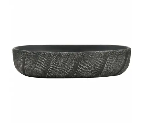 Izlietne, Liekama Uz Virsmas, Melna, Ovāla, 59X40X14 Cm Vidaxl