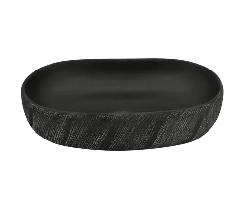 Izlietne, Liekama Uz Virsmas, Melna, Ovāla, 59X40X14 Cm Vidaxl