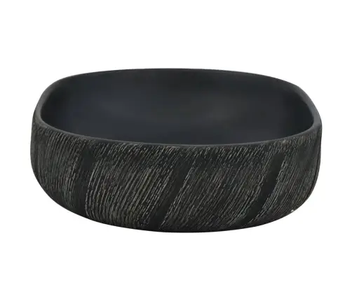 Izlietne, Liekama Uz Virsmas, Melna, Ovāla, 59X40X14 Cm Vidaxl