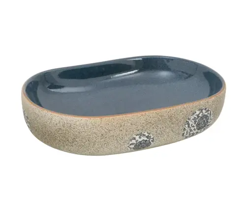 Praustuvas, Smėlio Ir Mėlynas, 59X40X14cm Keramika, Ovalus