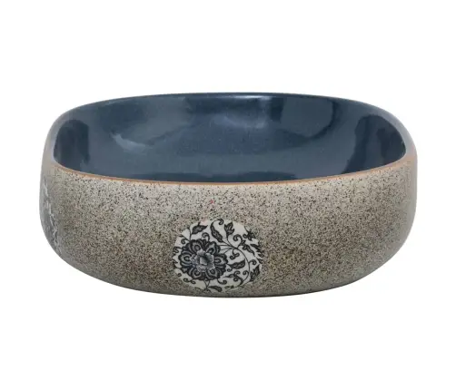 Praustuvas, Smėlio Ir Mėlynas, 59X40X14cm Keramika, Ovalus