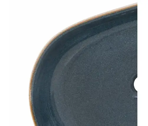 Praustuvas, Smėlio Ir Mėlynas, 59X40X14cm Keramika, Ovalus