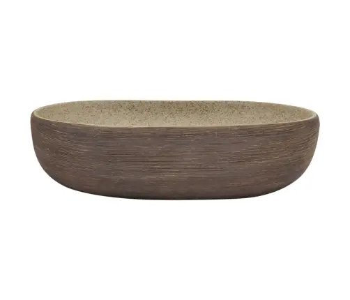 Izlietne, Liekama Uz Virsmas, Smilškrāsas, Brūna, 59X40X14 Cm Vidaxl