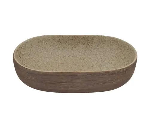 Izlietne, Liekama Uz Virsmas, Smilškrāsas, Brūna, 59X40X14 Cm Vidaxl