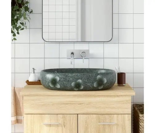 Izlietne, Liekama Uz Virsmas, Zila, Ovāla, 59X40X14 Cm Vidaxl