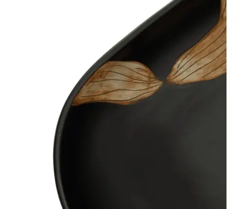 Izlietne, Liekama Uz Virsmas, Melna, Ovāla, 59X40X14 Cm Vidaxl