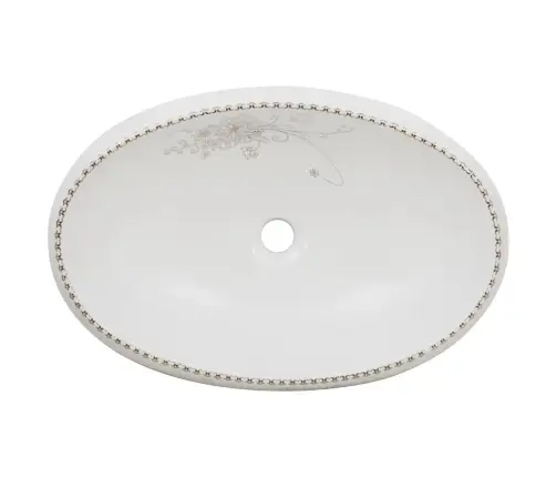 Praustuvas Ant Stalviršio, Baltas, 59X40X15cm Keramika, Ovalus