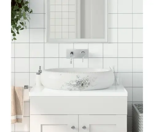 Praustuvas Ant Stalviršio, Baltas, 59X40X15cm Keramika, Ovalus