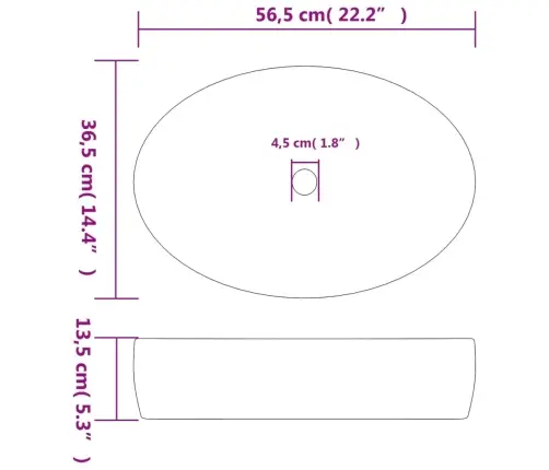 Izlietne, Liekama Uz Virsmas, Melni Zila, 56,5X36,5X13,5Cm Vidaxl