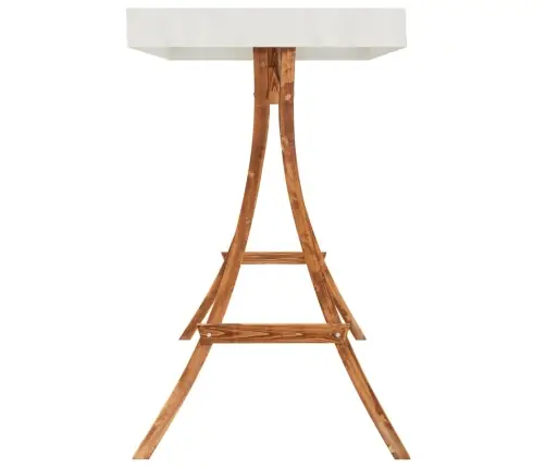 Šūpuļgulta Ar Nojumi, Egles Masīvkoks Ar Tīkkoka Apdari Vidaxl