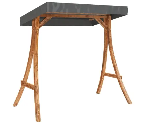 Šūpuļgulta Ar Nojumi, Egles Masīvkoks Ar Tīkkoka Apdari Vidaxl