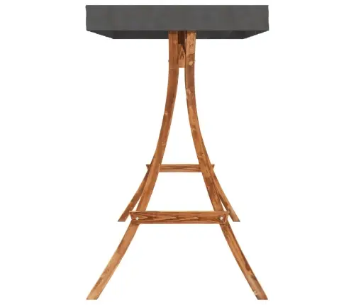 Šūpuļgulta Ar Nojumi, Egles Masīvkoks Ar Tīkkoka Apdari Vidaxl