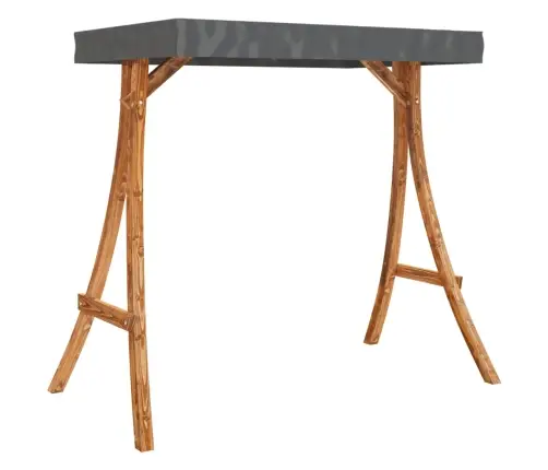 Šūpuļgulta Ar Nojumi, Egles Masīvkoks Ar Tīkkoka Apdari Vidaxl