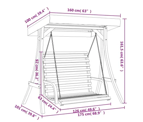 Varikatusega Aiakiik, Tiikpuu Viimistlusega Kuusepuit