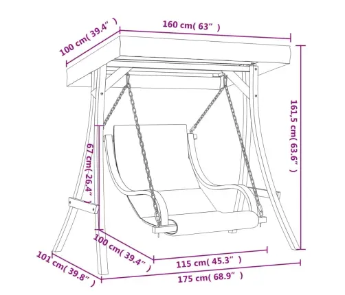 Istmepadja Ja Varikatusega Aiakiik, Kuusepuit