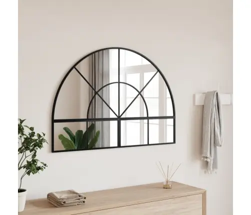 Sienas Spogulis, Melns, 100X70 Cm, Dzelzs Vidaxl