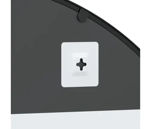 Seinapeegel, Must, 100X90 cm Kaarekujuline, Raud