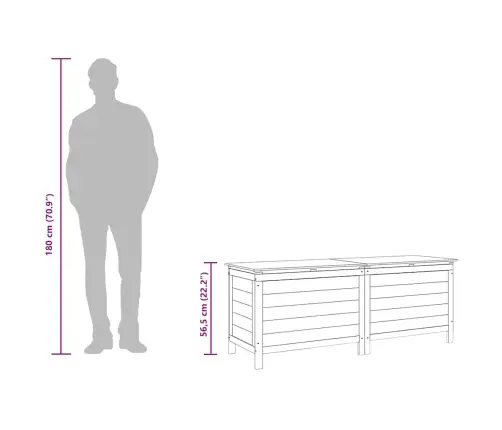 Uzglabāšanas Kaste, 150X50X56,5 Cm, Egles Masīvkoks Vidaxl