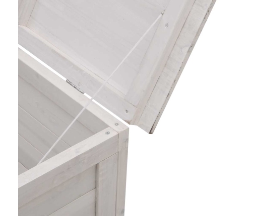 Dārza Uzglabāšanas Kaste, Balta, 150X50X56,5 Cm, Egles Koks Vidaxl