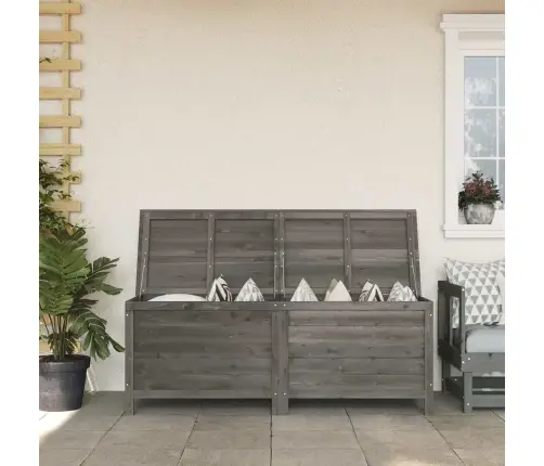 Uzglabāšanas Kaste, Pelēka, 150X50X56,5 Cm, Egles Masīvkoks Vidaxl