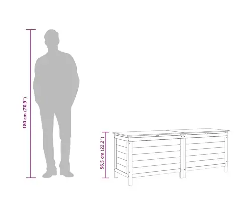 Uzglabāšanas Kaste, Brūna, 150X50X56,5 Cm, Egles Masīvkoks Vidaxl