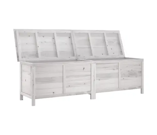 Uzglabāšanas Kaste, Balta, 198,5X50X56,5 Cm, Egles Masīvkoks Vidaxl