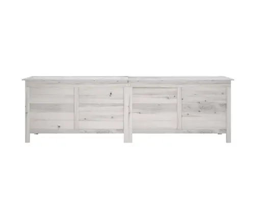 Uzglabāšanas Kaste, Balta, 198,5X50X56,5 Cm, Egles Masīvkoks Vidaxl