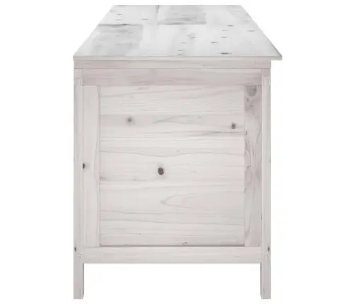 Uzglabāšanas Kaste, Balta, 198,5X50X56,5 Cm, Egles Masīvkoks Vidaxl