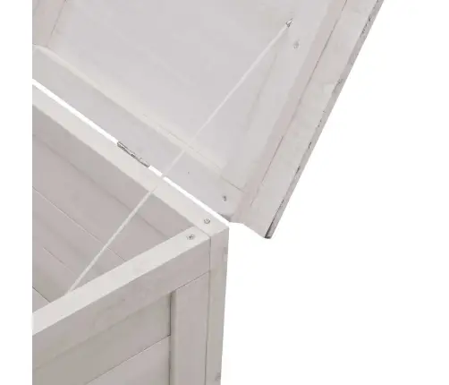 Uzglabāšanas Kaste, Balta, 198,5X50X56,5 Cm, Egles Masīvkoks Vidaxl