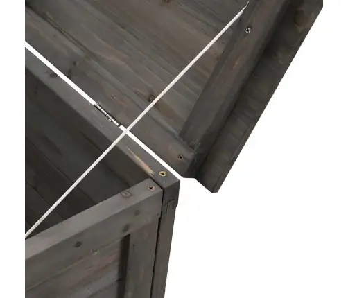 Uzglabāšanas Kaste, Pelēka, 198,5X50X56,5 Cm, Egles Masīvkoks Vidaxl