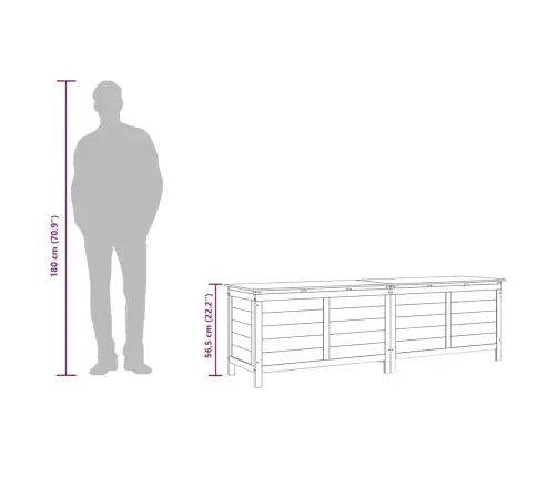 Uzglabāšanas Kaste, Pelēka, 198,5X50X56,5 Cm, Egles Masīvkoks Vidaxl