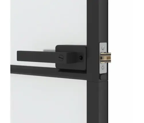 Iekšdurvis, 83X201,5 Cm, Melnas, Rūdīts Stikls Un Alumīnijs Vidaxl