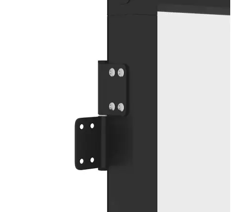 Iekšdurvis, 93X201,5 Cm, Melnas, Rūdīts Stikls Un Alumīnijs Vidaxl