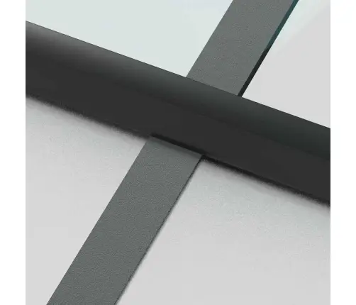 Iekšdurvis, 93X201,5 Cm, Melnas, Rūdīts Stikls Un Alumīnijs Vidaxl