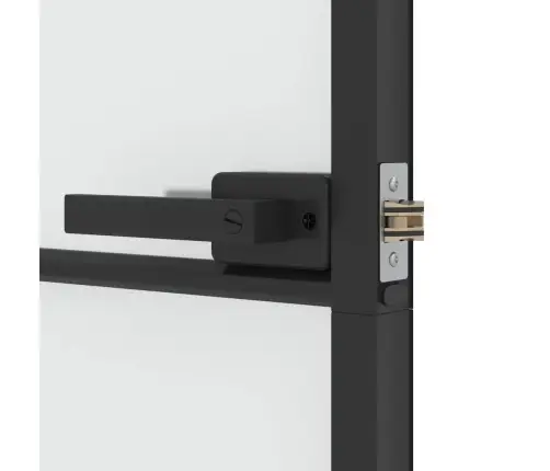 Iekšdurvis, 93X201,5 Cm, Melnas, Rūdīts Stikls Un Alumīnijs Vidaxl