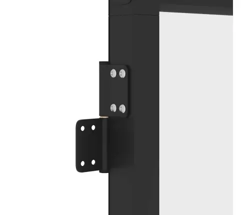 Iekšdurvis, 93X201,5 Cm, Melnas, Rūdīts Stikls Un Alumīnijs Vidaxl