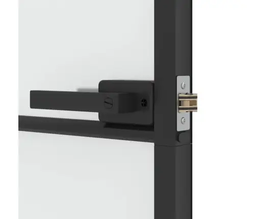 Iekšdurvis, 102,5X201,5 Cm, Melnas, Rūdīts Stikls Un Alumīnijs Vidaxl