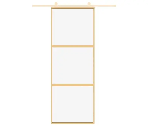 Stumdomos Durys, Auksinės, 76X205cm Esg Stiklas Ir Aliuminis