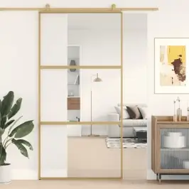 Liuguks, Kuldne, 102,5X205 cm Läbipaistev Esg-Klaas/Alumiinium
