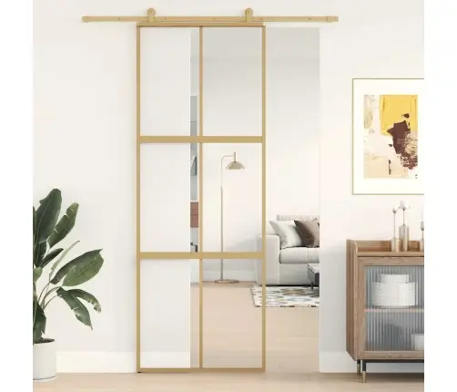 Liuguks, Kuldne, 76X205 cm Läbipaistev Esg-Klaas Ja Alumiinium