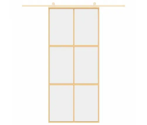Liuguks, Kuldne, 90X205 cm Läbipaistev Esg-Klaas Ja Alumiinium