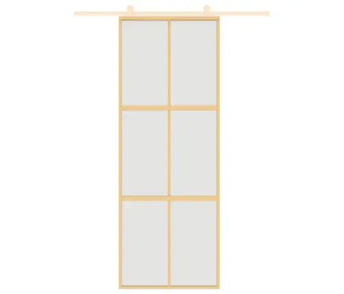 Stumdomos Durys, Auksinės, 76X205cm Esg Stiklas Ir Aliuminis Stumdomos Durys, Auksinės, 76X205cm Esg Stiklas Ir Aliuminis