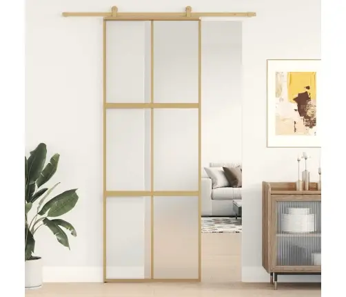 Stumdomos Durys, Auksinės, 76X205cm Esg Stiklas Ir Aliuminis Stumdomos Durys, Auksinės, 76X205cm Esg Stiklas Ir Aliuminis
