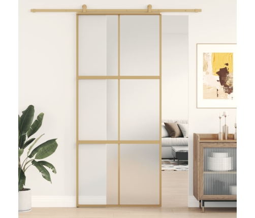 Stumdomos Durys, Auksinės, 90X205cm Esg Stiklas Ir Aliuminis