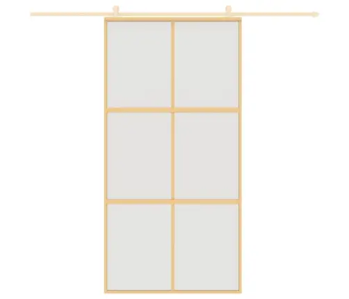Bīdāmās Durvis, Zeltainas, 102,5X205 Cm, Esg Stikls, Alumīnijs Vidaxl