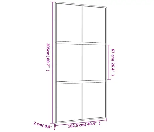 Bīdāmās Durvis, Zeltainas, 102,5X205 Cm, Esg Stikls, Alumīnijs Vidaxl